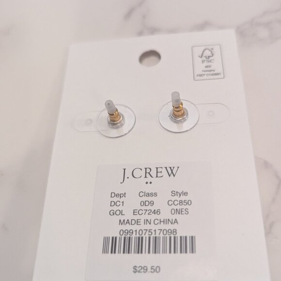 J.Crew Factory Gold Basket Circle Studs - Picture 4 of 6